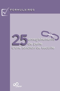 25 enregistrements de perte d'une fonction de sécurité